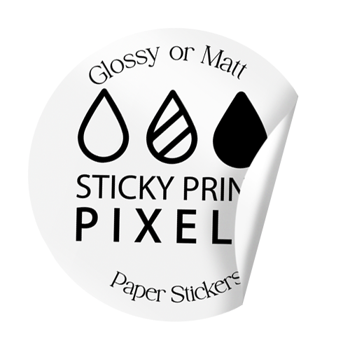 Glossy & Matte Paper Stickers Pre-Cut Sizes