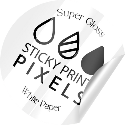 Super Glossy White Paper Stickers (custom sizes)
