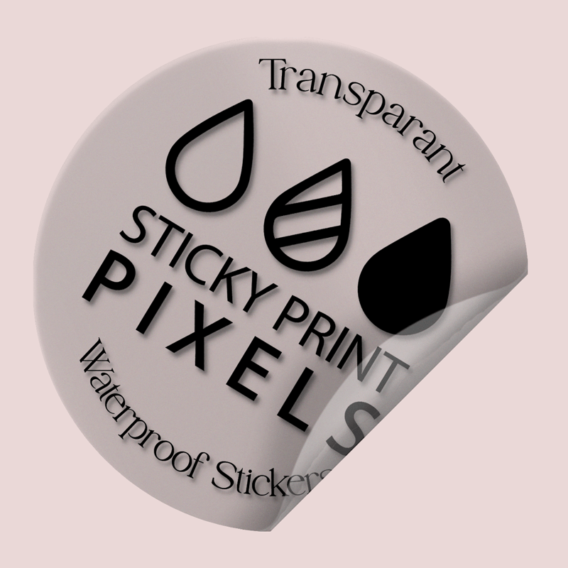 Transparant A4 Sticker Sheets - by Sticky Print Pixels