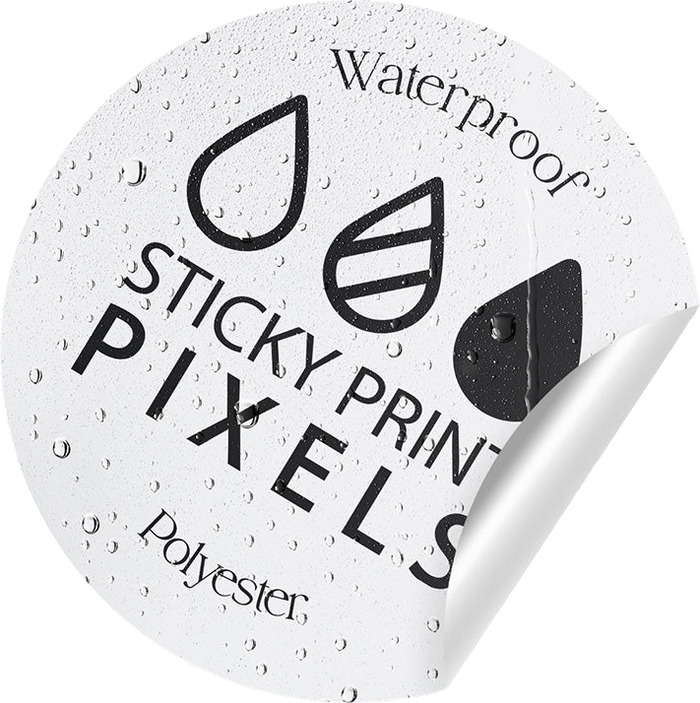 Waterproof Polyester Stickers – Sticky Print Pixels