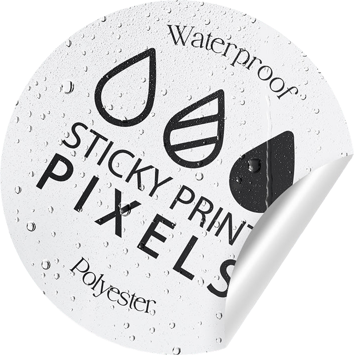 Matt White Waterproof Polyester Stickers