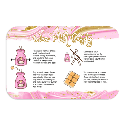 Wax Melt Safety Stickers (8 per sheet) - by Sticky Print Pixels