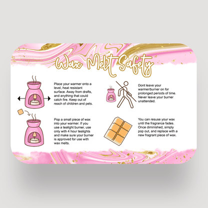 Wax Melt Safety Stickers (8 per sheet) - by Sticky Print Pixels