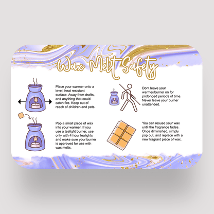 Wax Melt Safety Stickers (8 per sheet) - by Sticky Print Pixels