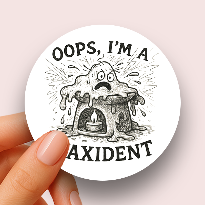 oops im a waxident (24 stickers)