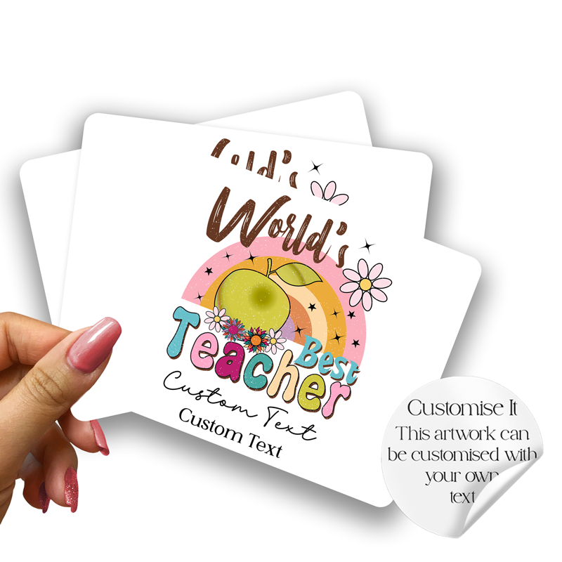 Worlds best teacher (10 Collection Stickers)