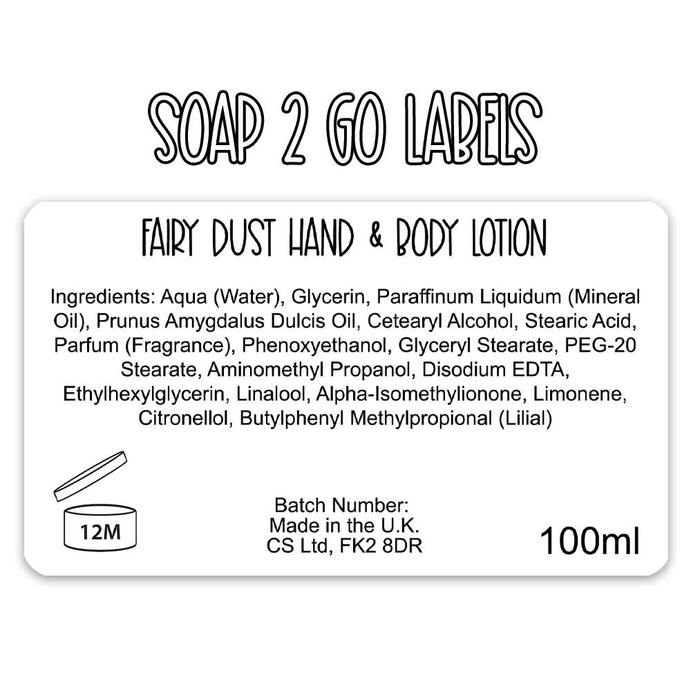 Soap2Go Labels