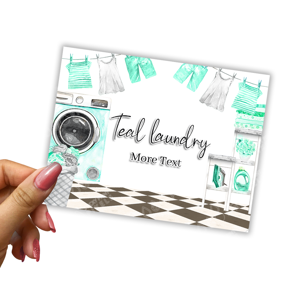 Teal Laundry (10 Collection Stickers)